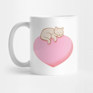 Cat On Your Heart Mug